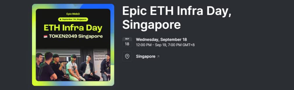 Epic ETH Infra Day Singapore