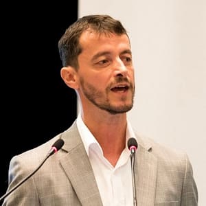 OnChain Custodian CEO Alexandre Kech at a speaking engagement